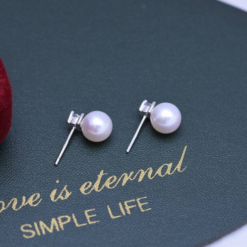 7-8mm Freshwater Pearl & Sasha Earrings - House Of Pearls